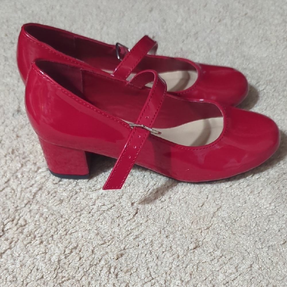 Soda Red Patent Kids Dress Shoes - Picture 2 of 2